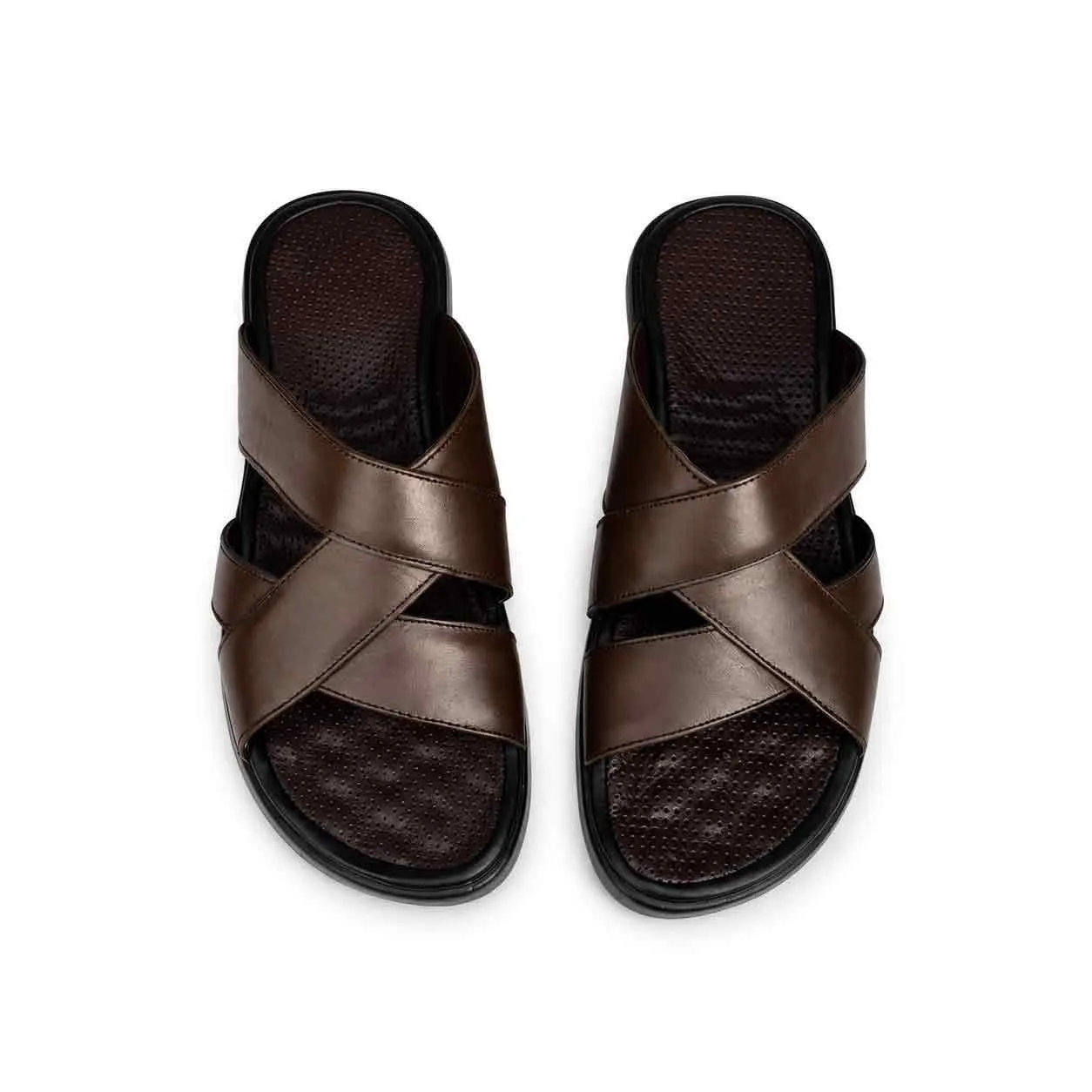 Sandale pour homme 216 marron cuir  miniature